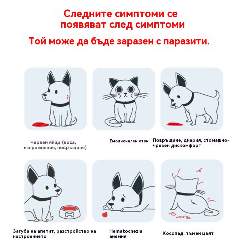 🐱🐶Натурална храна за обезпаразитяване за котки и кучета, 100 таблетки, универсална за кучета