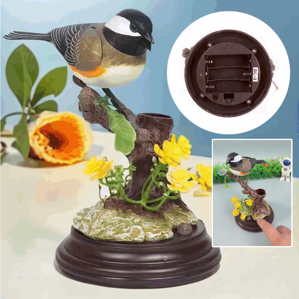 🦜🐦🐦【Скорошни горещи продажби】Креативни, сладки, гласово контролирани орнаменти с птици за декорация на настолния компютър.
