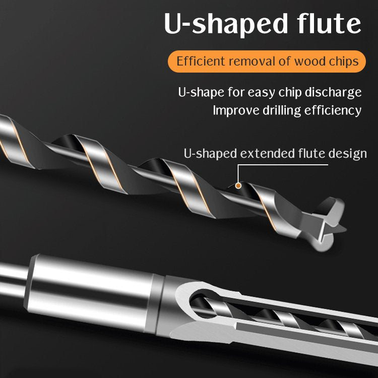 【4бр.(6,4/8/9,5/12,7 мм)】Дървообработващи свредла с квадратни дупки