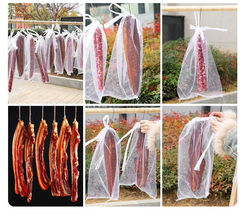 🐷🐮🍖【20 бр.】Специална марлена торбичка за сушене на свинско месо за защита от насекоми и птици