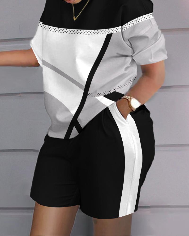 😍 Garnitur casual w stylu hip-hopowym (top + spodenki)