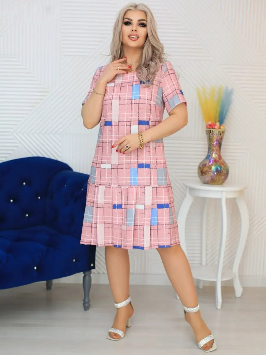 【30% off】💕【S-5XL】2025 Темпераментна карирана рокля