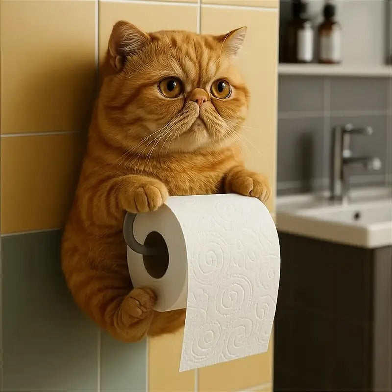 🐱【Гореща разпродажба】Държач за тоалетна хартия със сладък котешки мотив