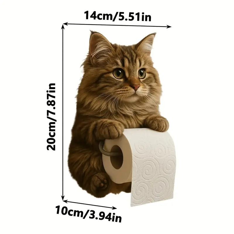 🐱【Гореща разпродажба】Държач за тоалетна хартия със сладък котешки мотив