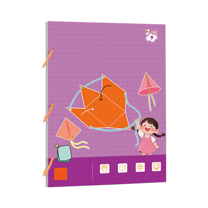 🔥Нови подобрения👶✨Книга за 3D геометрично обучение „Дърпане на конец“