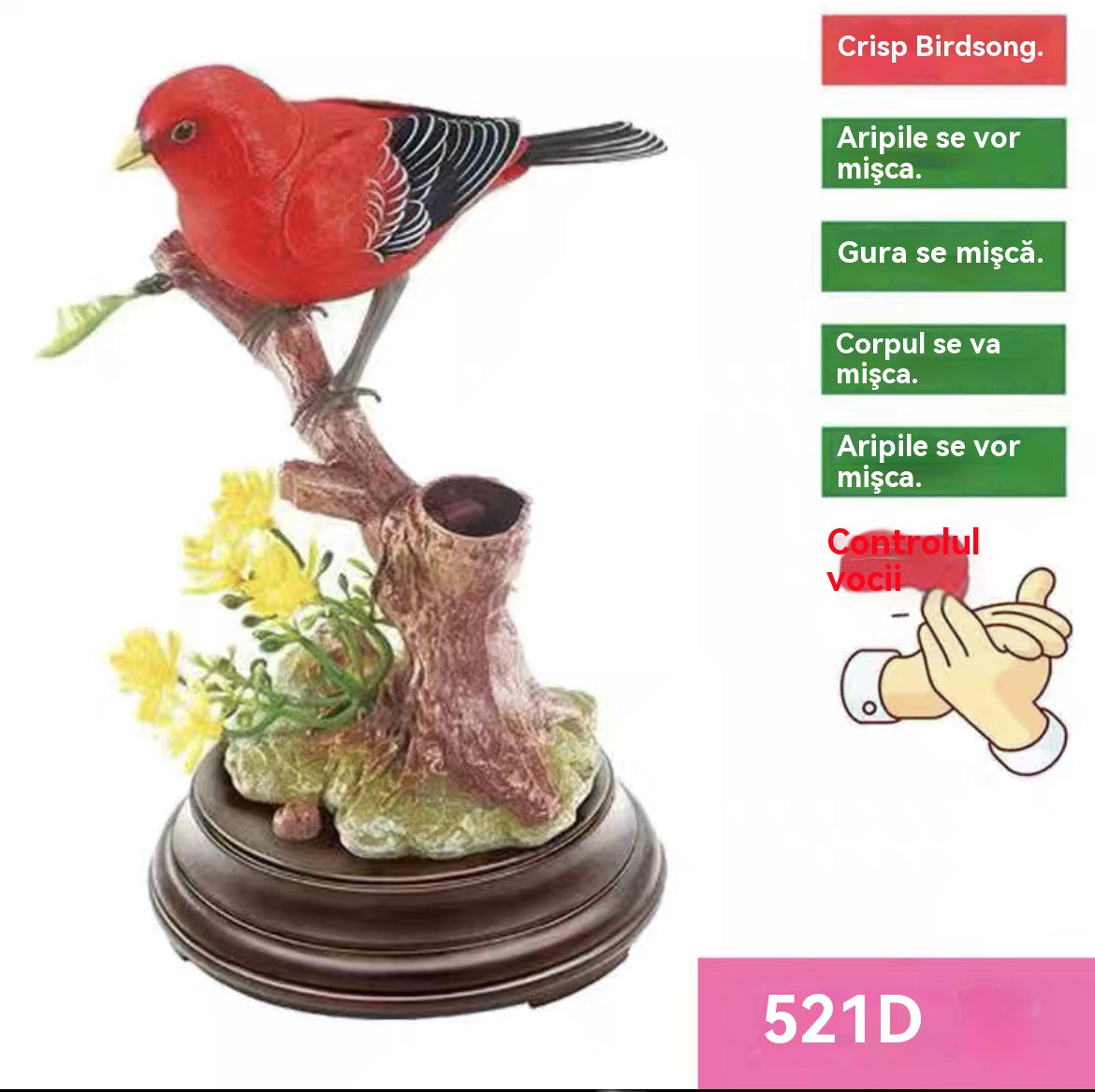 🦜🐦🐦【Скорошни горещи продажби】Креативни, сладки, гласово контролирани орнаменти с птици за декорация на настолния компютър.