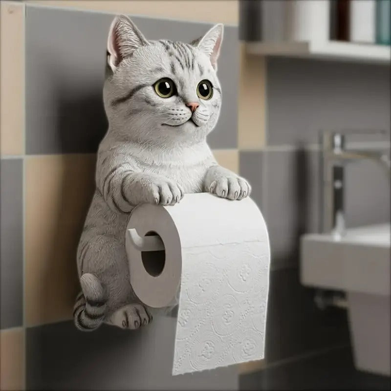 🐱【Гореща разпродажба】Държач за тоалетна хартия със сладък котешки мотив