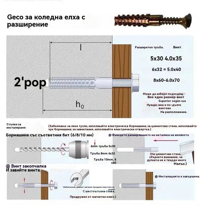 【100/200/300 комплекта】🔩 Супер здрав назъбен метален анкер за здраво закрепване към всяка стена