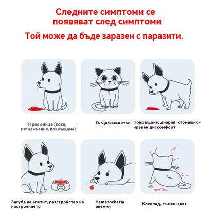 🐱🐶Натурална храна за обезпаразитяване за котки и кучета, 100 таблетки, универсална за кучета