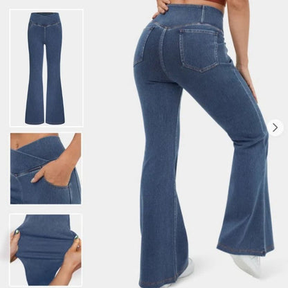 👖【XS-4XL】Дамски еластични дънки с висока талия