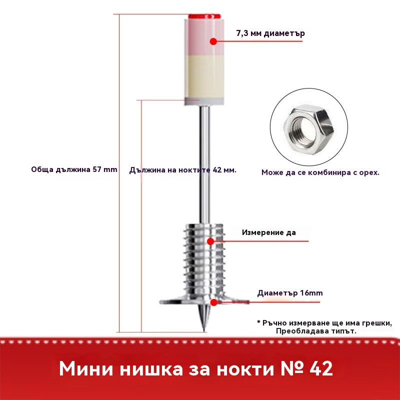 【100 бр.】Нова мини шпилка с резба M8 с гайка за сваляне