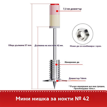 【100 бр.】Нова мини шпилка с резба M8 с гайка за сваляне
