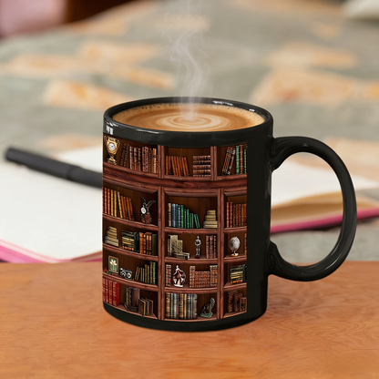 🔥☕Креативно проектирана чаша във формата на етажерка за книги, уникално проектирана чаша за кафе.