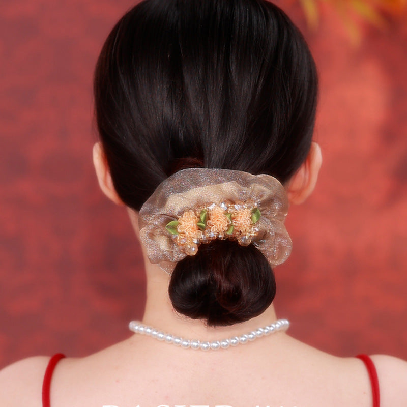 ✨【купете 1 безплатно 1】Модерна лента за глава с цветен перлен кок