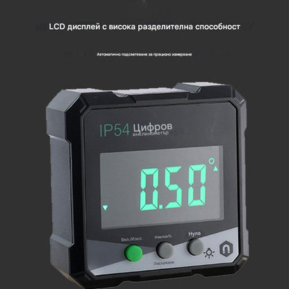 Инструмент за измерване на ъгъла на 360 градуса, 4 * 90 градуса цифров магнитен уред за измерване на ъгъла на наклона