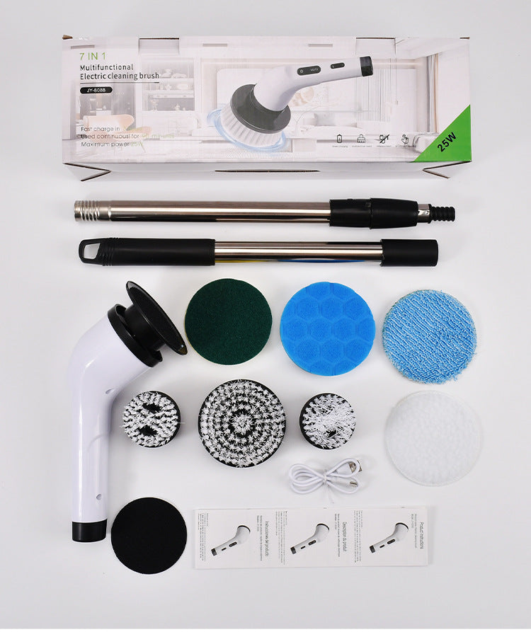✨Кажете сбогом на упоритите петна! 🧼Многофункционална електрическа четка за почистване, 7-в-1 домакинска почистваща машина✅
