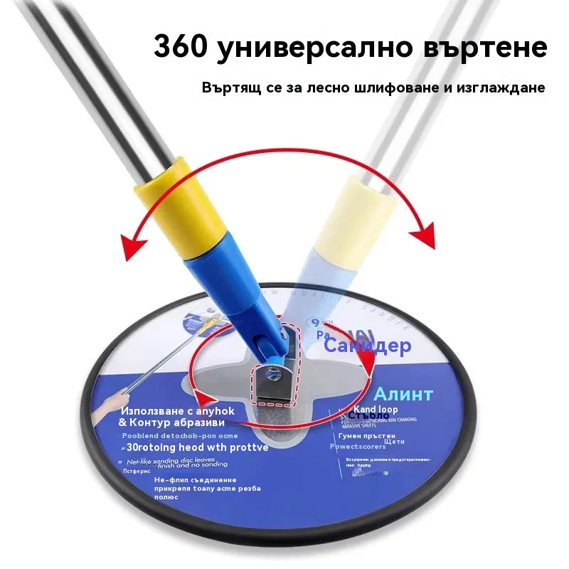 Самозалепващ се държач за шкурка, въртяща се във всички посоки повърхност за стена