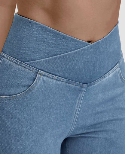 👖【XS-4XL】Дамски еластични дънки с висока талия