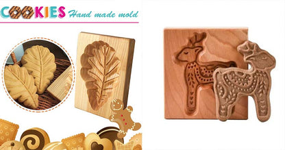 49% отстъпка ⏰【Купете 1, вземете 1 безплатно】Премиум дървена форма за бисквитки - Формички за бисквити