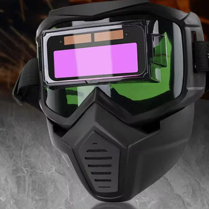 🔥⚡Автоматично затъмняващa се заваръчна каска с пълно лице
