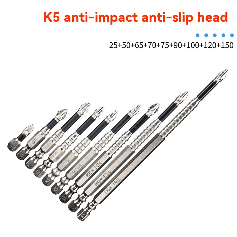 ⚒🧰【25+50+65+70+75+90+100+120+150mm】Противоплъзгащи се кръстати отвертки, електрическа бормашина с висока твърдост, отвертка