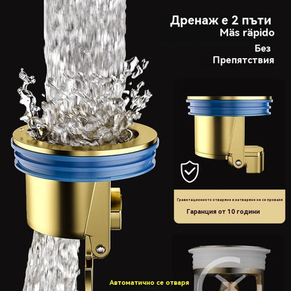 🔥🔥 Универсален месингов подов сифон с анти-миризма дезодорираща сърцевина 🚿✨