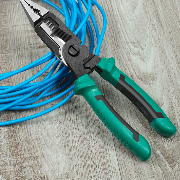 Многофункционална електротехническа ножица с остър връх