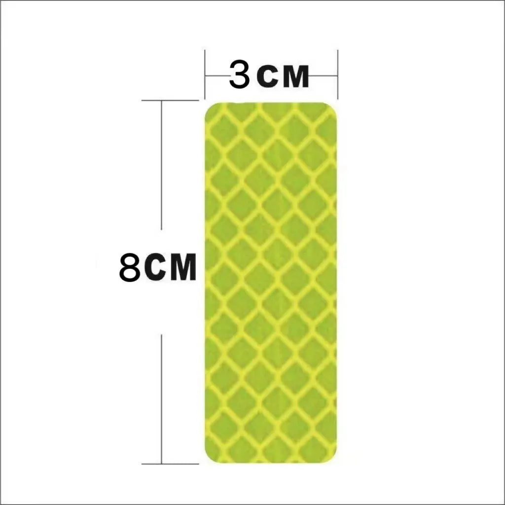 [100 броя] Флуоресцентни светлоотразителни стикери --- за велосипеди, автомобили, мотоциклети