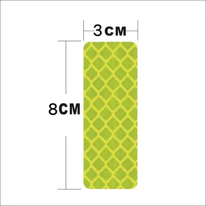 [100 броя] Флуоресцентни светлоотразителни стикери --- за велосипеди, автомобили, мотоциклети