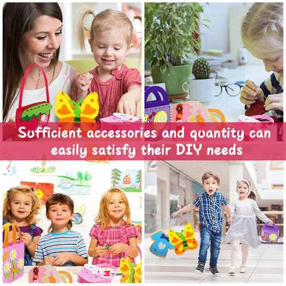 🧵🧶🦋【4 части】Образователен комплект за шиене за деца