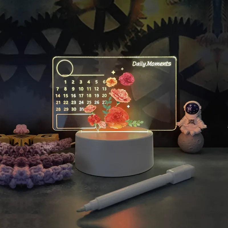 Акрилен прозрачен календар + бележник/бележка