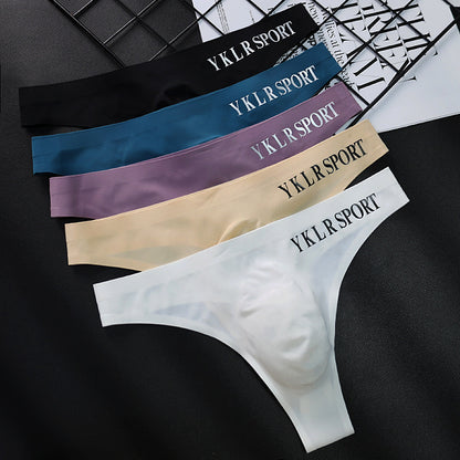 ✨🎁【Купете 5, вземете 5 безплатно】Мъжко тънко бельо Ice Silk, спортно, фитнес, секси