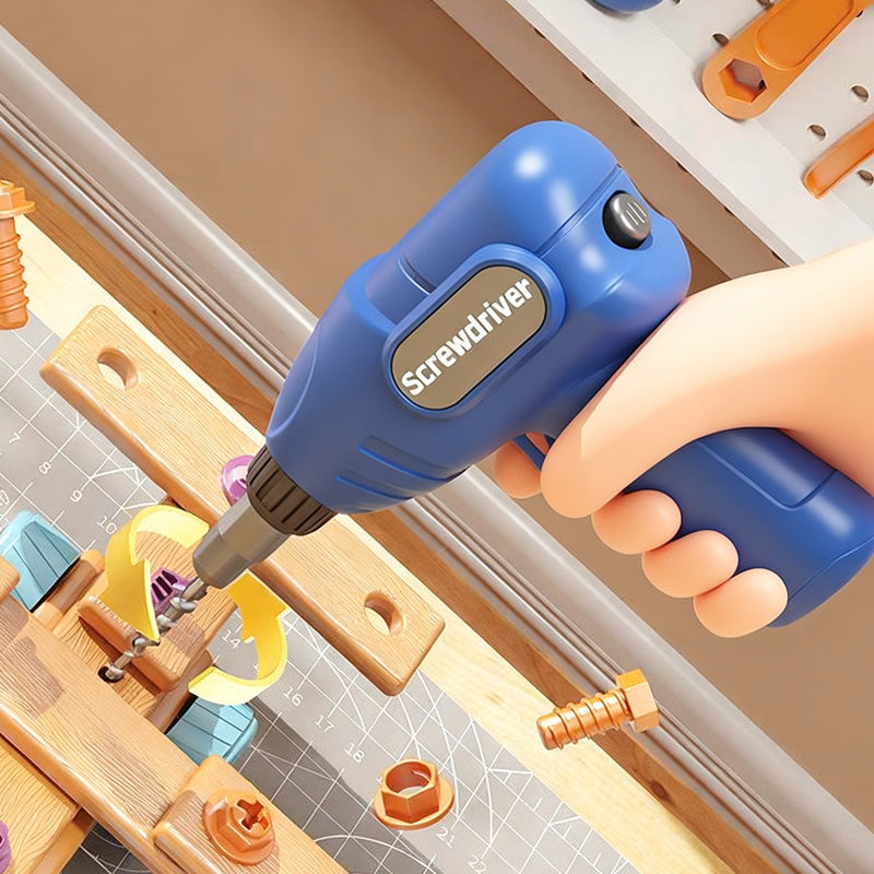 🧒🛠️🧩🔥Детски инструменти за ремонт, играчки за затягане на винтове, образователна практична разглобяема електрическа бормашина и отвертка