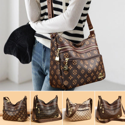 Стилна чанта през рамо от мека кожа с голям капацитет