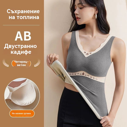 【4 артикула】【L-3XL】Есенно-зимен двустранен термо жилет от немски полар, подходящ за кожата