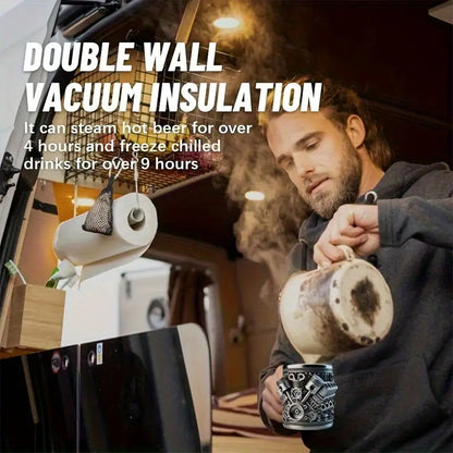 🎁☕ Чаша за кафе от неръждаема стомана Creative Engine V6V8, механичен дизайн