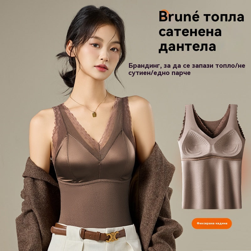 🥰🔥【купи продукт, вземи друг безплатно】Термо потник с вградени подплънки за сутиен, безшевен и с прилепнала кройка