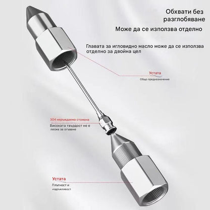 【2 в 1】Нов игловиден накрайник за грес, аксесоар за поддръжка на машинни лагери