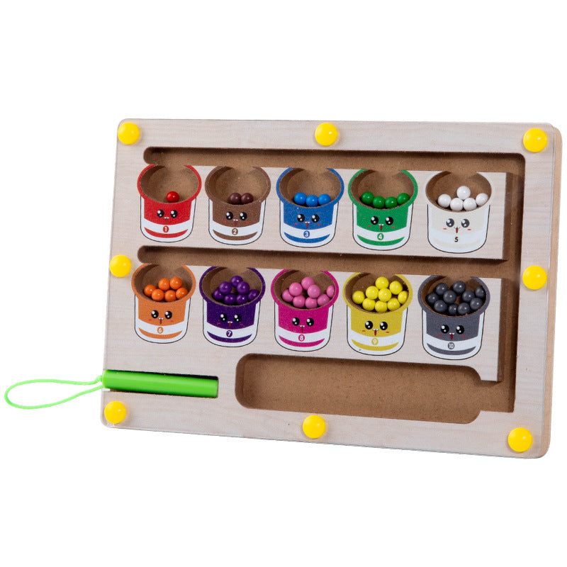 🧒👦🧠 Образователно забавление с дървения магнитен лабиринт! Играчка за развиване на умения за деца.