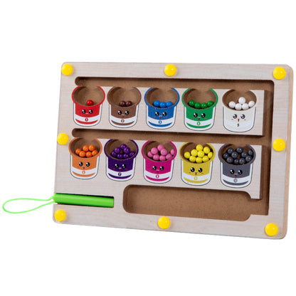 🧒👦🧠 Образователно забавление с дървения магнитен лабиринт! Играчка за развиване на умения за деца.