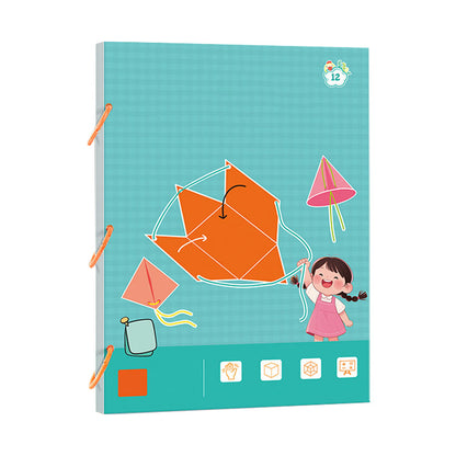 🔥Нови подобрения👶✨Книга за 3D геометрично обучение „Дърпане на конец“