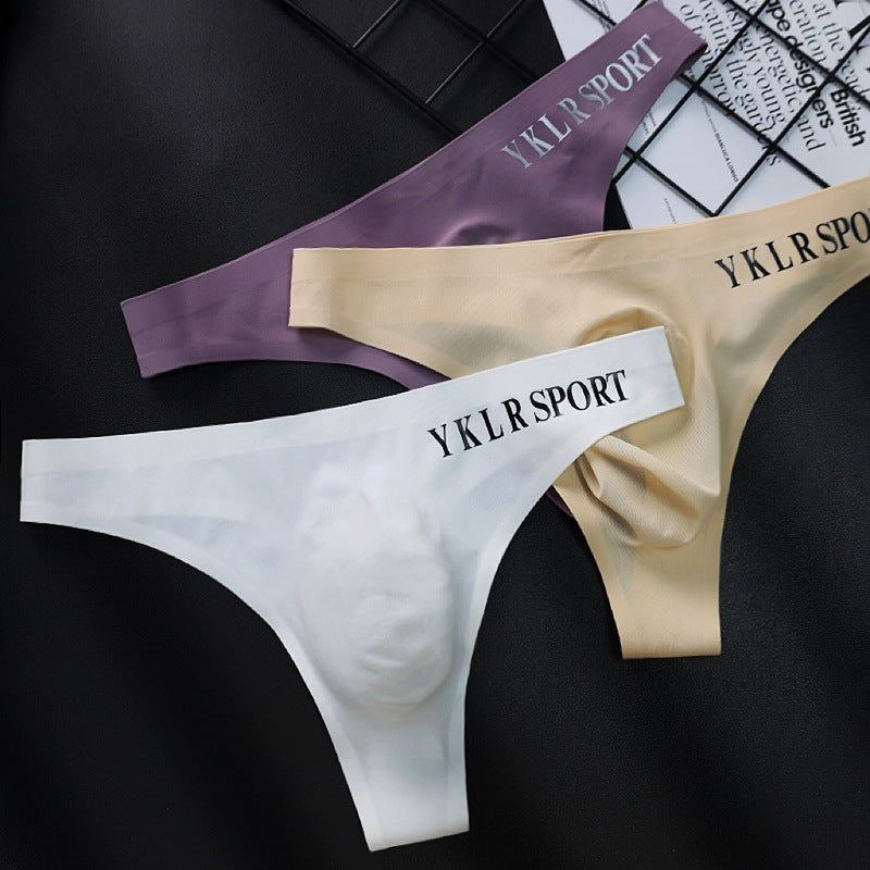 ✨🎁【Купете 5, вземете 5 безплатно】Мъжко тънко бельо Ice Silk, спортно, фитнес, секси