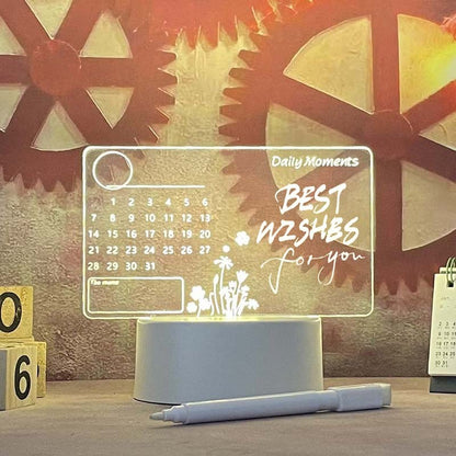 Акрилен прозрачен календар + бележник/бележка