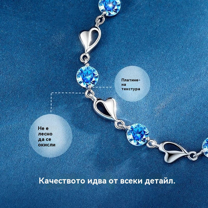 ✨✨Комплект гривна + колие „Сърцето на океана“ от сребро 925