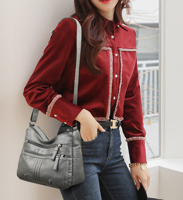 Ежедневна дамска чанта, модерна чанта за през рамо с голям капацитет, предлага се в няколко цвята