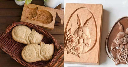 49% отстъпка ⏰【Купете 1, вземете 1 безплатно】Премиум дървена форма за бисквитки - Формички за бисквити