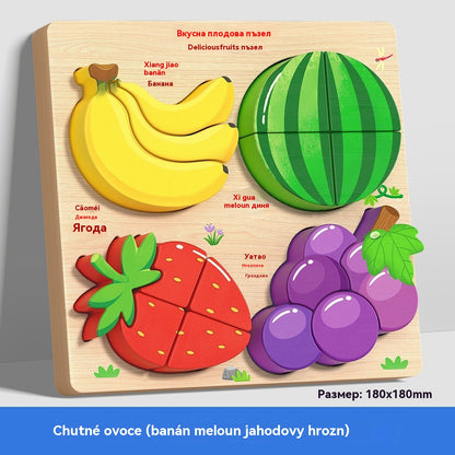 👧🏻🧩 Дървени 3D пъзели Монтесори за образование в ранна детска възраст