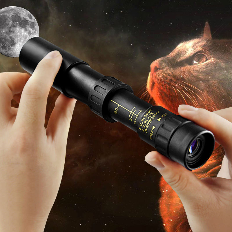10-300X Zoom HD преносим мощен бинокъл с голям обхват, професионален телескоп, монокуляр, далекоглед, ниско нощно виждане за лов